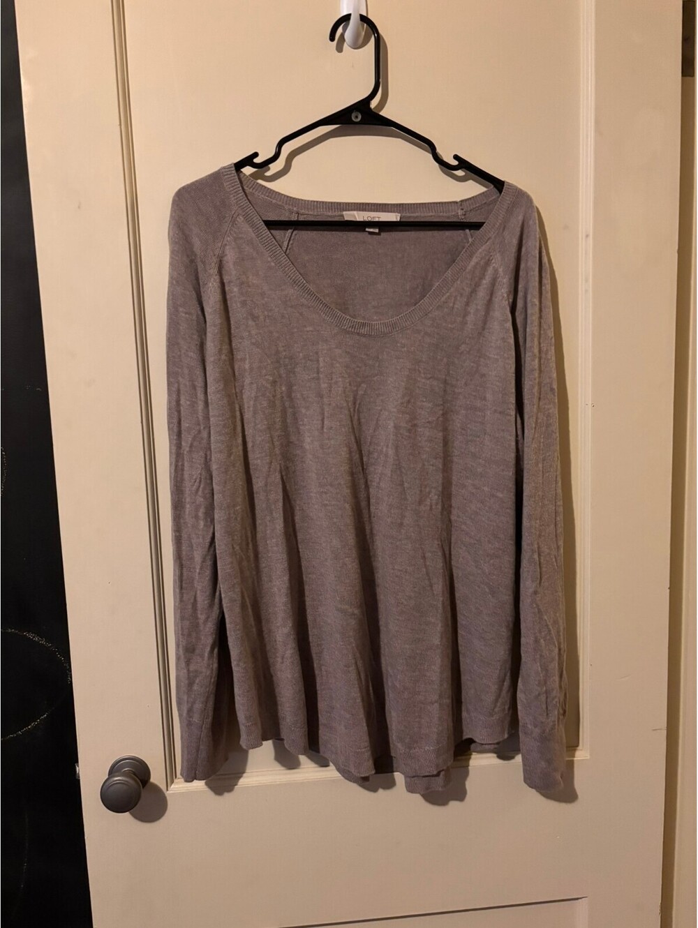 LOFT light brown long sleeve top XXL
